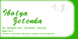 ibolya zelenka business card